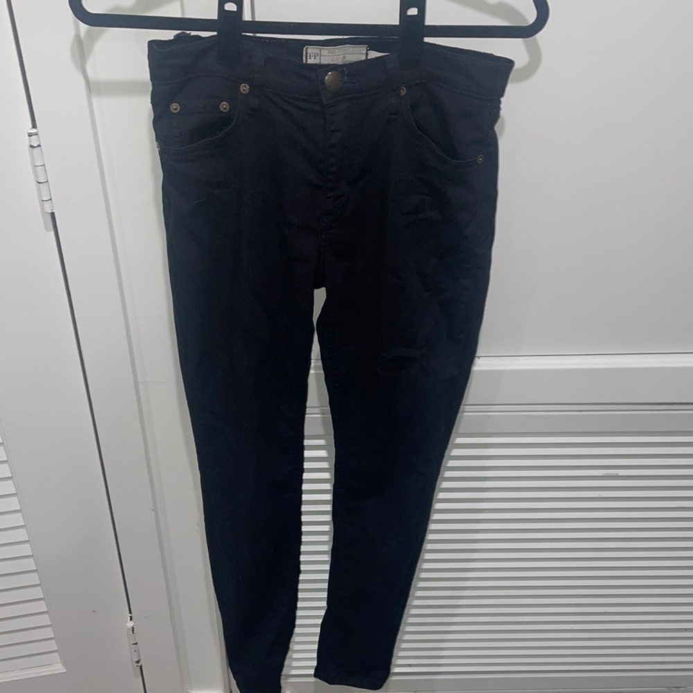 Free people black high rise jeans